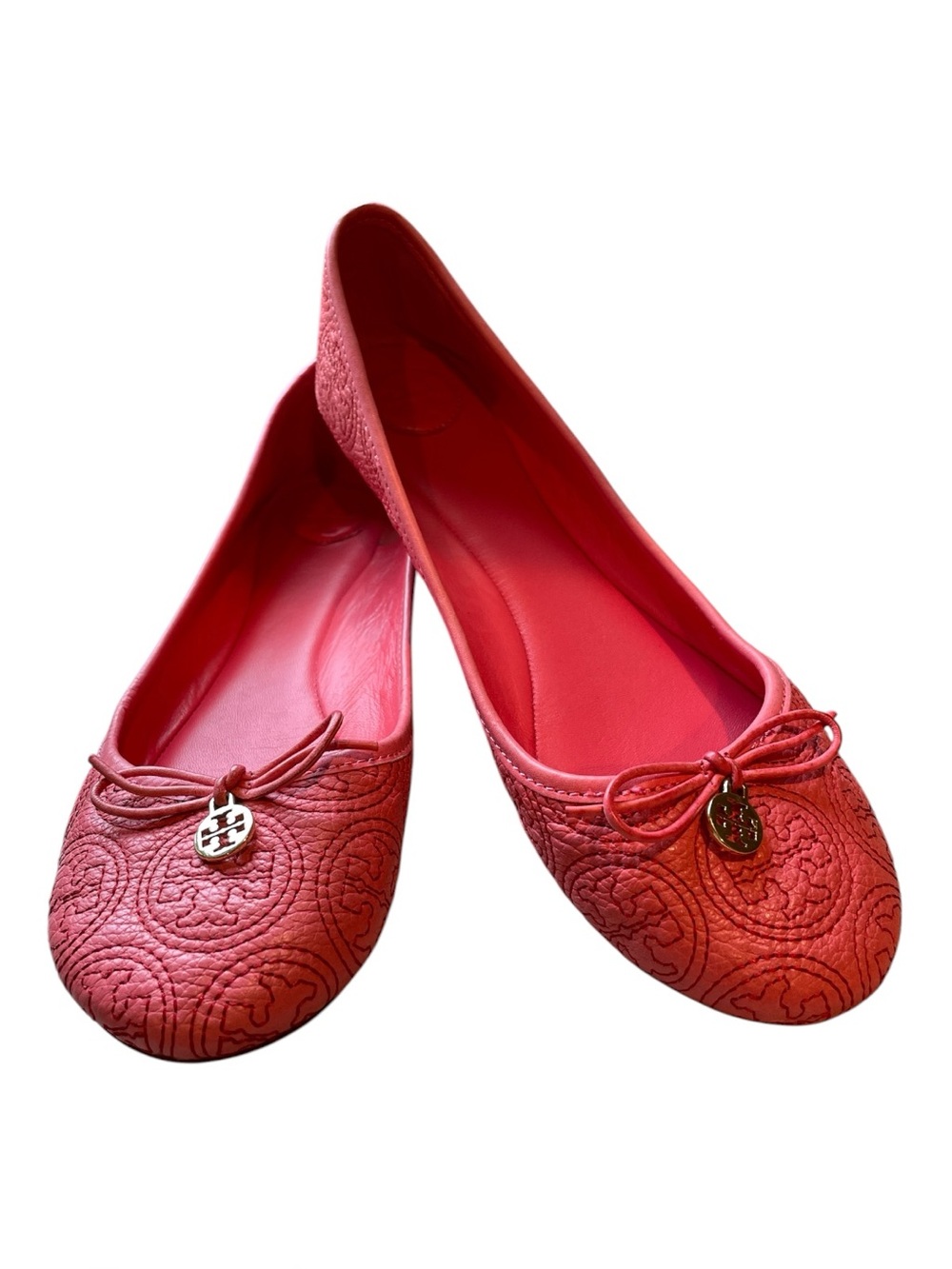 Tory Burch Chelsea Stitched Logo Flats | Rose Petal